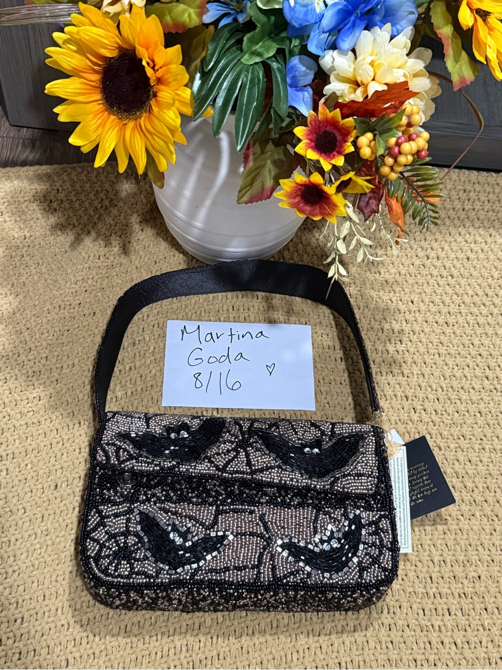 Bat Beaded Bag VIRAL NWT🦇